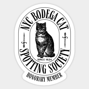 Bodega Cat Spotting Society Sticker